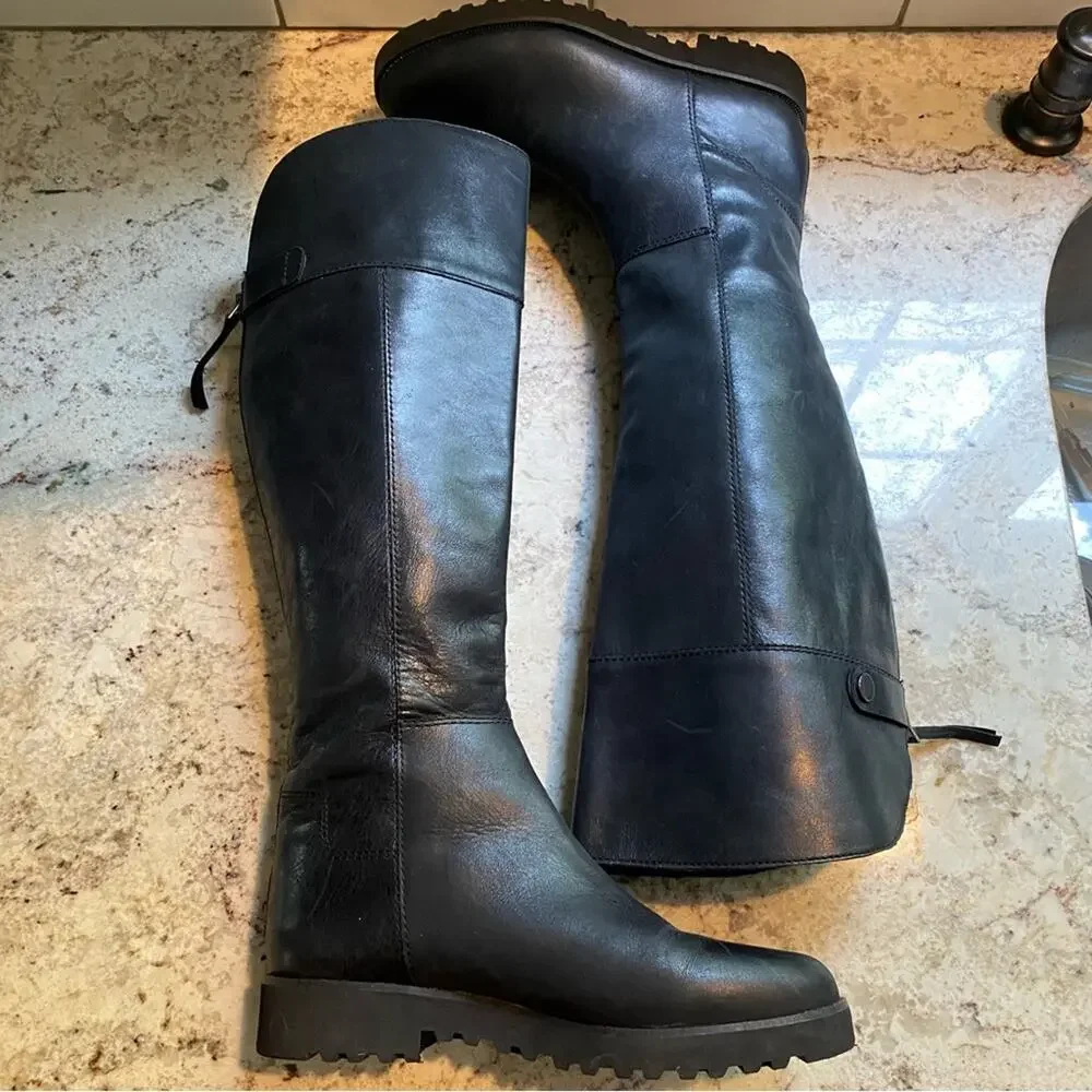Franco Sarto $189 Cosmina Tall Riding Boot Blk- EUC / No box. Sz 6.5